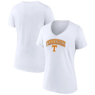 Women's Fanatics White Tennessee Volunteers Evergreen Campus V-Neck T-Shirt