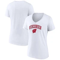 Women's Fanatics Wisconsin Badgers Evergreen Campus V-Neck T-Shirt