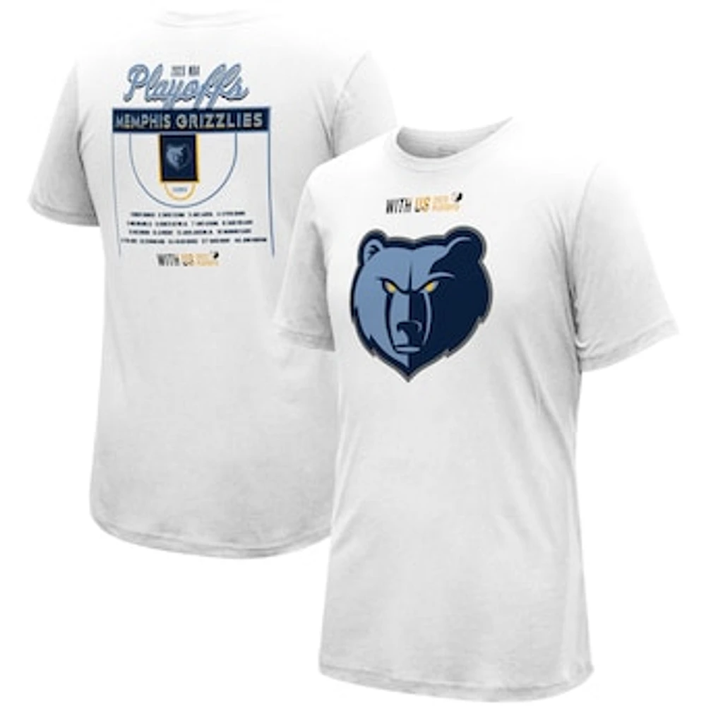 Unisex Stadium Essentials White Memphis Grizzlies 2023 NBA Playoffs Roster T-Shirt