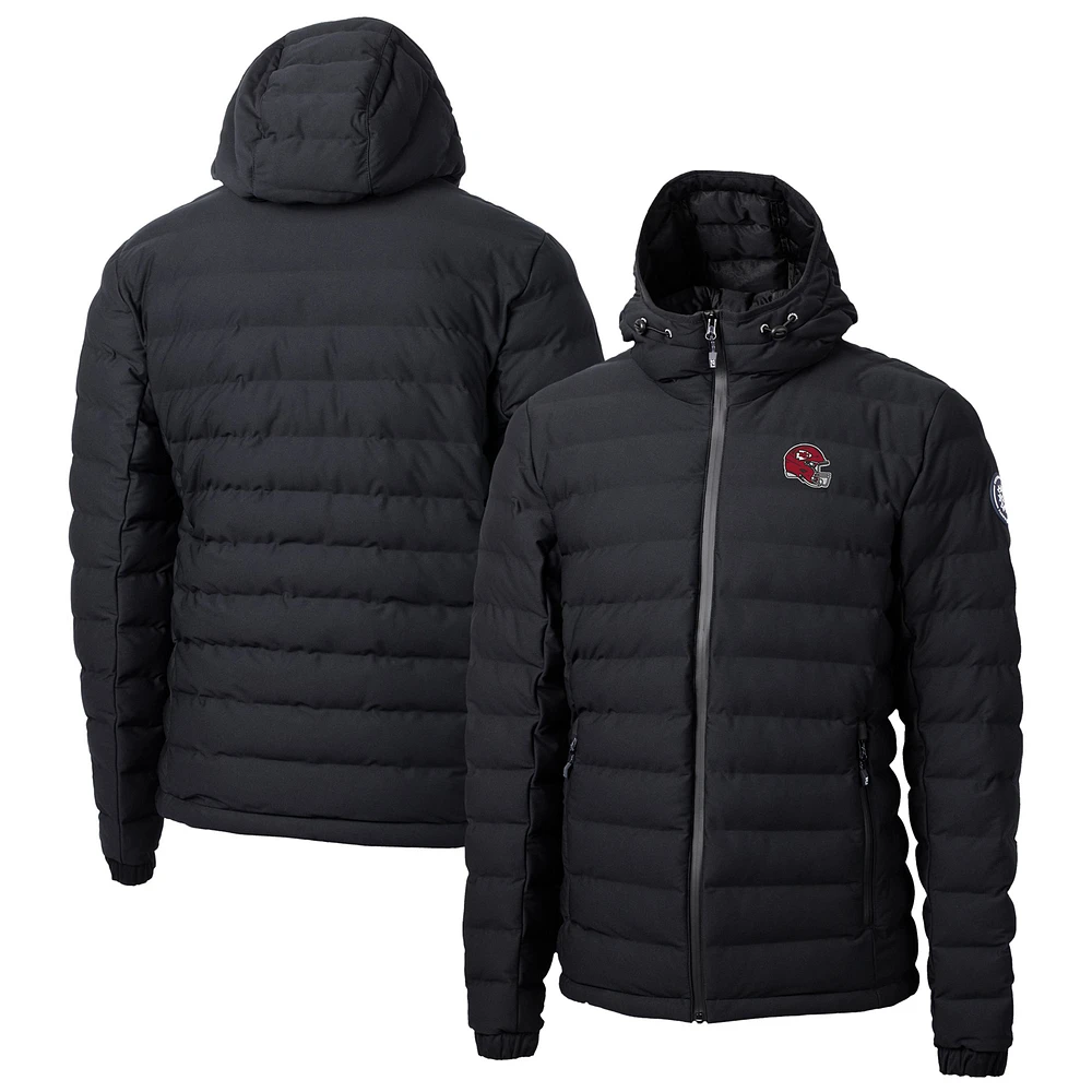 Men's Cutter & Buck Black Kansas City Chiefs Helmet Mission Ridge Repreve Eco Insulated Puffer Full-Zip Jacket