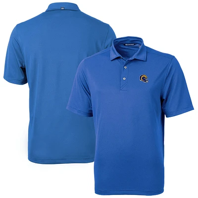 Men's Cutter & Buck  Royal Los Angeles Rams Helmet Virtue Eco Pique Recycled Polo