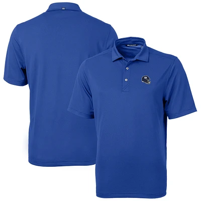 Men's Cutter & Buck  Royal New York Giants Helmet Virtue Eco Pique Recycled Polo