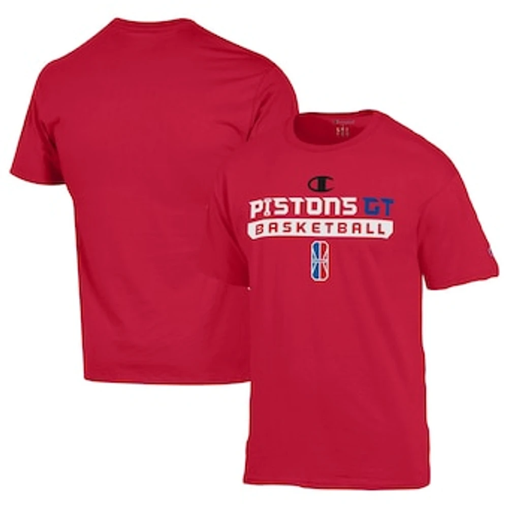 Unisex Champion  Red Pistons GT On-Court 2K League Authentic Practice T-Shirt