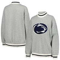 Women's Gameday Couture Ash Penn State Nittany Lions It To Win Sporty Mock Neck Pullover Sweatshirt