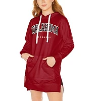 Women's Gameday Couture Crimson Oklahoma Sooners Take a Knee Raglan Hooded Sweatshirt Dress