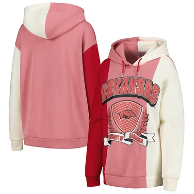 Women's Gameday Couture Cardinal Arkansas Razorbacks Hall of Fame Colorblock Pullover Hoodie