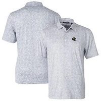 Men's Cutter & Buck  Gray Jacksonville Jaguars Helmet Pike Constellation Print Stretch Polo