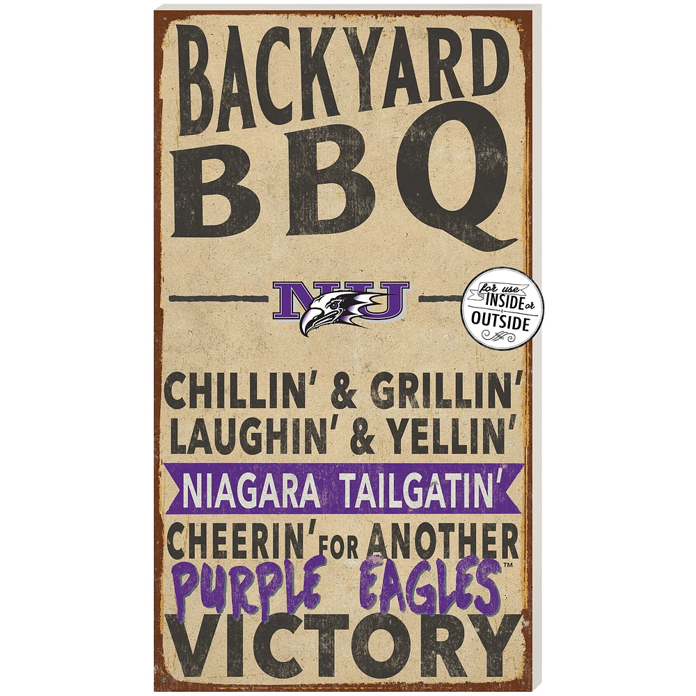 Niagara Purple Eagles 11'' x 20'' Indoor/Outdoor BBQ Sign