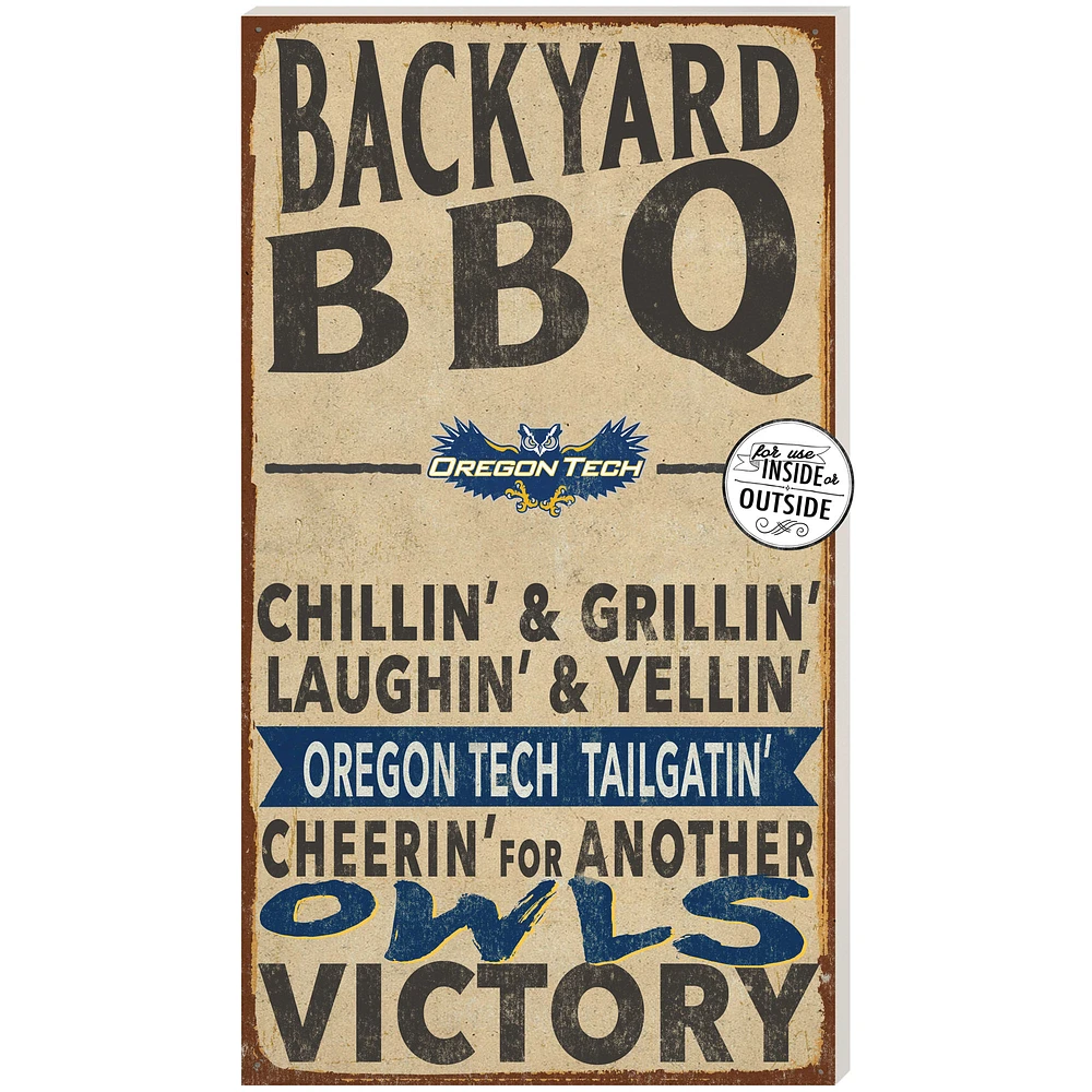 Oregon Tech Hustlin' Owls 11'' x 20'' Indoor/Outdoor BBQ Sign