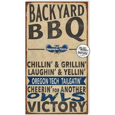 Oregon Tech Hustlin' Owls 11'' x 20'' Indoor/Outdoor BBQ Sign