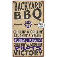 Portland Pilots 11'' x 20'' Indoor/Outdoor BBQ Sign