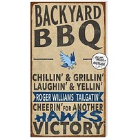 RWU Hawks 11'' x 20'' Indoor/Outdoor BBQ Sign