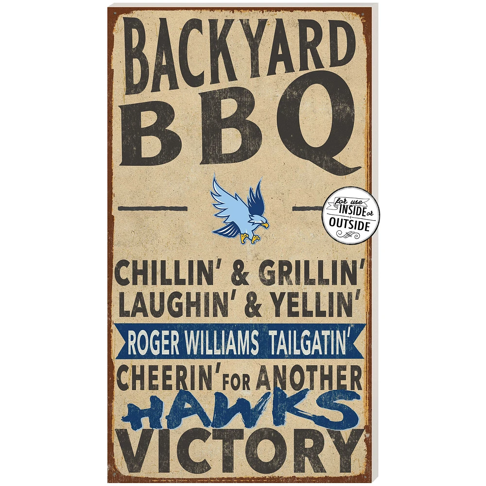 RWU Hawks 11'' x 20'' Indoor/Outdoor BBQ Sign