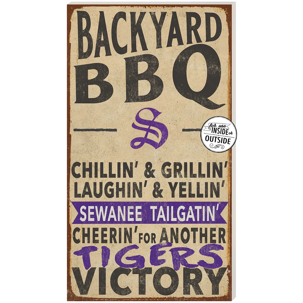 Sewanee Tigers 11'' x 20'' Indoor/Outdoor BBQ Sign