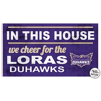 Loras College Duhawks 11" x 20" Indoor/Outdoor In This House Sign