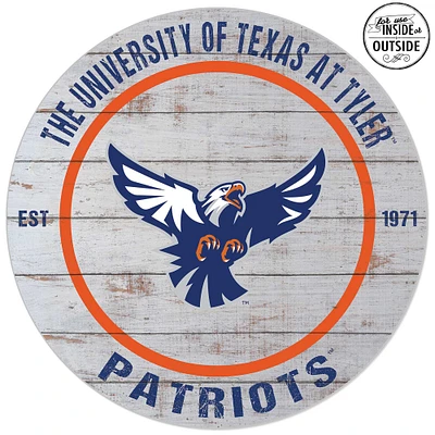 Texas Tyler Patriots 20'' Indoor/Outdoor Weathered Circle Sign