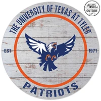 Texas Tyler Patriots 20'' Indoor/Outdoor Weathered Circle Sign
