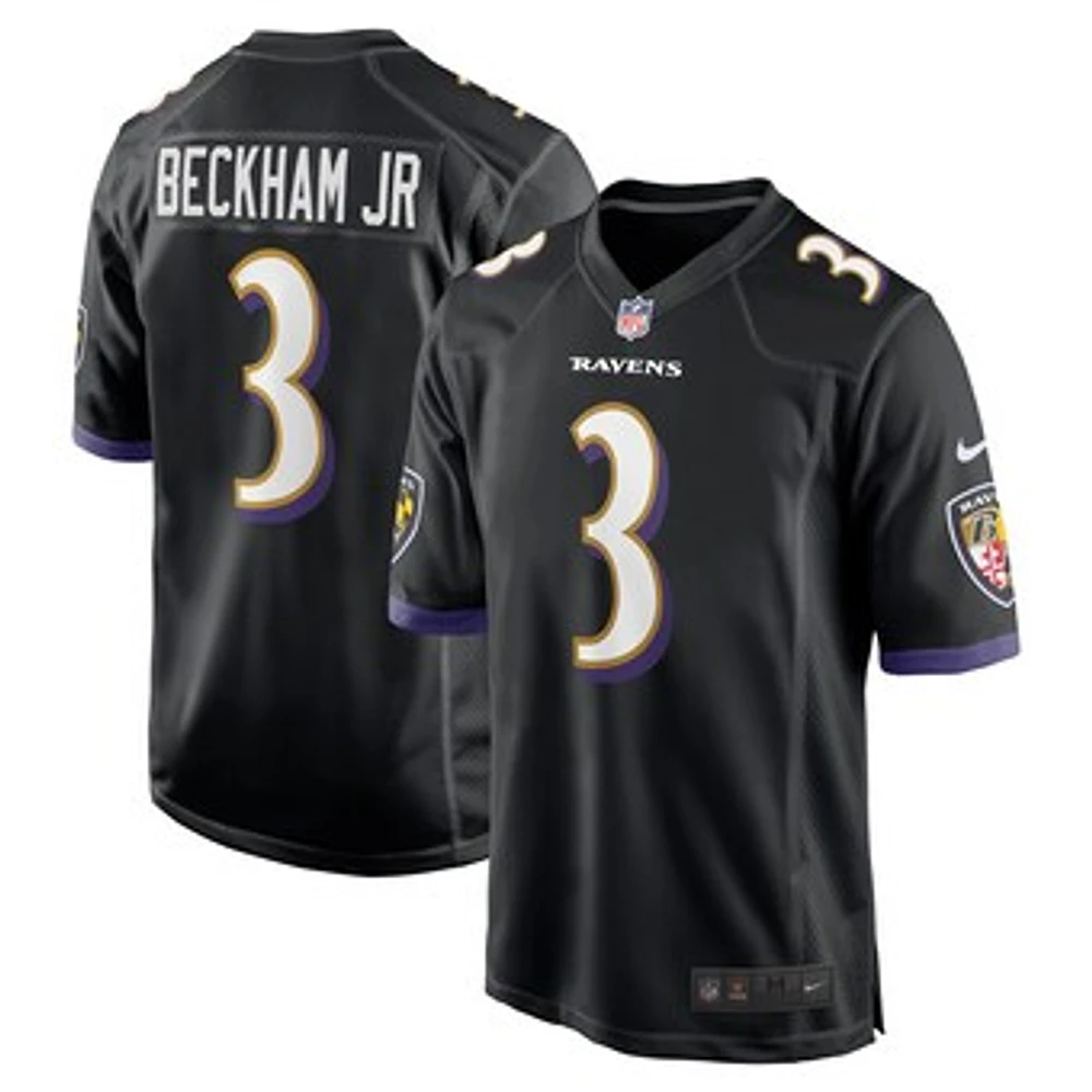 Men's Nike Odell Beckham Jr. Black Baltimore Ravens Alternate Game Jersey