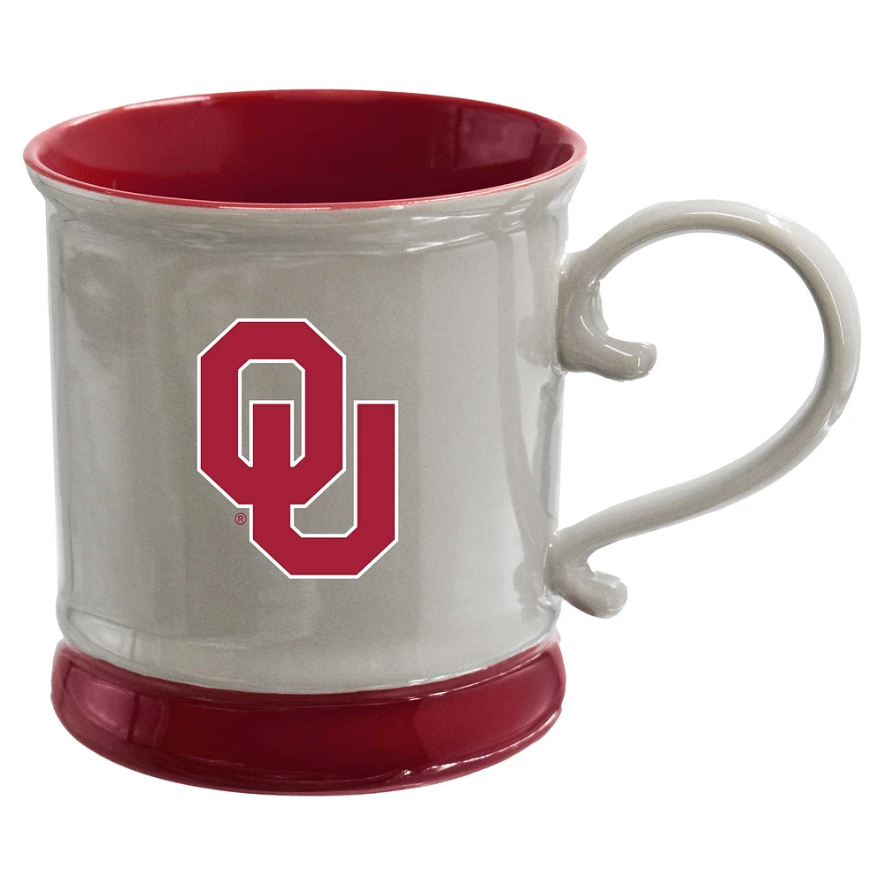 The Memory Company Oklahoma Sooners 16oz. Fluted Mug with Swirl Handle