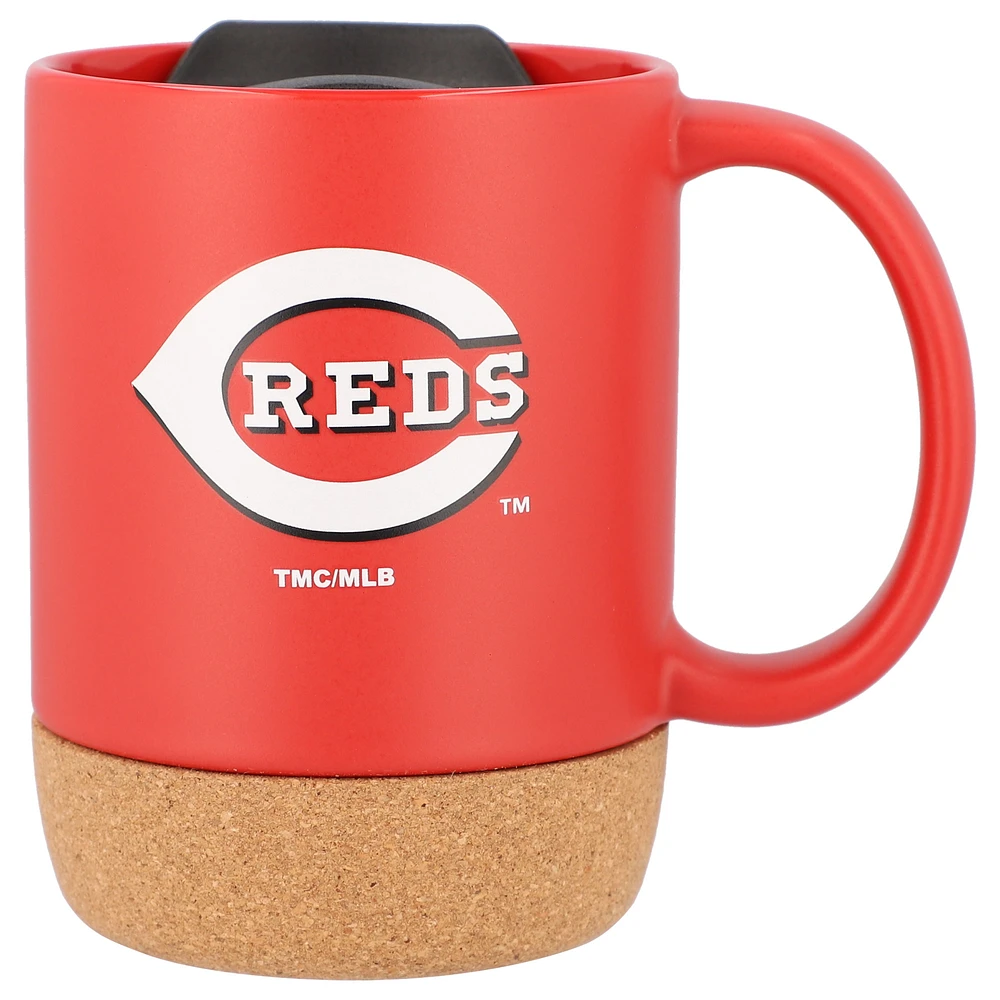 The Memory Company Cincinnati Reds Cork Bottom Mug with Lid