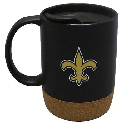 The Memory Company New Orleans Saints Cork Bottom Mug with Lid