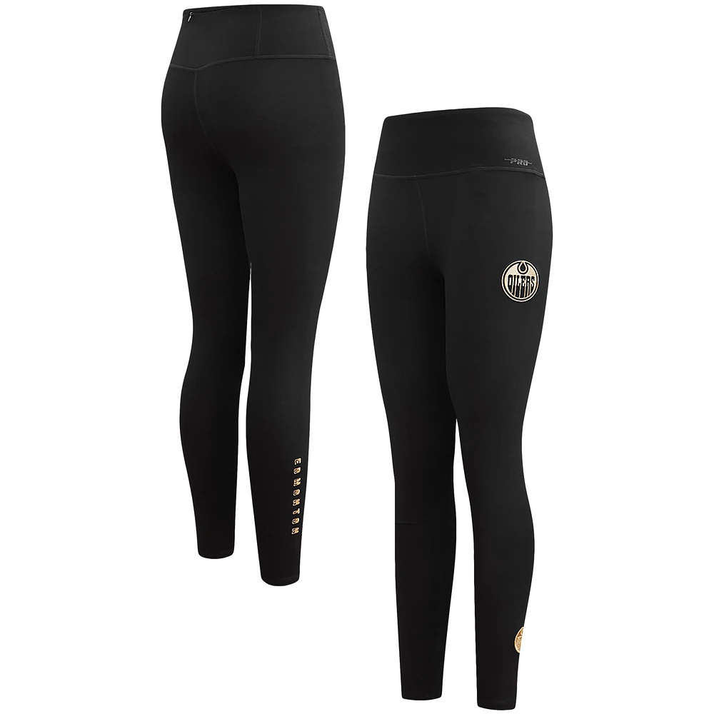 Women's Pro Standard  Black Edmonton Oilers Tri-Blend Leggings