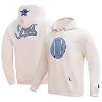 Men's Pro Standard Cream Winnipeg Jets Varsity Blues Pullover Hoodie