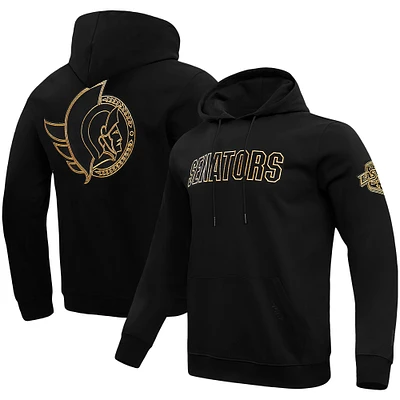 Men's Pro Standard Ottawa Senators Black & Gold Pullover Hoodie