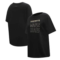 Women's Pro Standard Black Toronto Maple Leafs Boxy T-Shirt