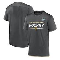 Men's Fanatics Charcoal Vegas Golden Knights 2024 NHL Winter Classic Authentic Pro Tech T-Shirt