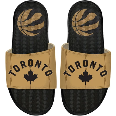 Men's ISlide Black/Gold Toronto Raptors 2023/24 City Edition Gel Slide Sandals