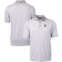 Men's Cutter & Buck  Gray/White Dartmouth Big Green Tall Virtue Eco Pique Micro Stripe Recycled Polo
