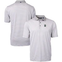 Men's Cutter & Buck  Gray/White Dartmouth Big Green Tall Virtue Eco Pique Micro Stripe Recycled Polo