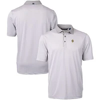 Men's Cutter & Buck  Gray/White Idaho Vandals Big Tall Virtue Eco Pique Micro Stripe Recycled Polo