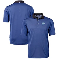 Men's Cutter & Buck  Royal/Black Indiana State Sycamores Big Tall Virtue Eco Pique Micro Stripe Recycled Polo
