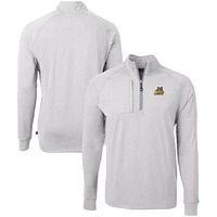 Men's Cutter & Buck Heather Bryant Bulldogs Big Tall Adapt Eco Knit Quarter-Zip Pullover Top