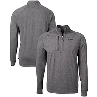 Men's Cutter & Buck Heather Florida A&M Rattlers Big Tall Adapt Eco Knit Quarter-Zip Pullover Top