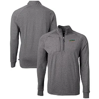 Men's Cutter & Buck Heather Florida A&M Rattlers Big Tall Adapt Eco Knit Quarter-Zip Pullover Top