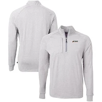 Men's Cutter & Buck Heather Florida A&M Rattlers Big Tall Adapt Eco Knit Quarter-Zip Pullover Top