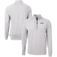 Men's Cutter & Buck Heather Florida A&M Rattlers Big Tall Adapt Eco Knit Quarter-Zip Pullover Top