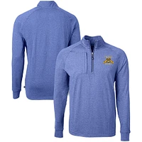 Men's Cutter & Buck Heather North Carolina A&T Aggies Big Tall Adapt Eco Knit Quarter-Zip Pullover Top