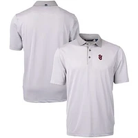 Men's Cutter & Buck  Gray/White St. John's Red Storm Big Tall Virtue Eco Pique Micro Stripe Recycled Polo