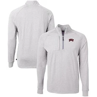 Men's Cutter & Buck  Heather Gray UNLV Rebels Big Tall Adapt Eco Knit Quarter-Zip Pullover Top