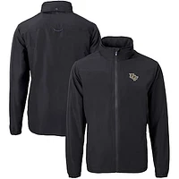 Men's Cutter & Buck  Black UCF Knights Big Tall Charter Eco Knit Recycled Full-Zip Jacket