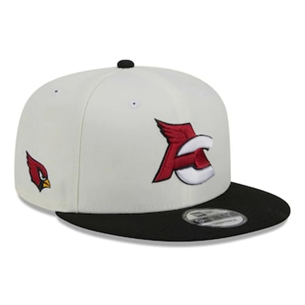 Men's New Era Cream/Black Arizona Cardinals City Originals 9FIFTY Snapback Hat