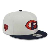 Men's New Era Cream/Navy Chicago Bears City Originals 9FIFTY Snapback Hat