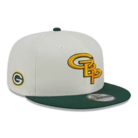 Men's New Era Cream/Green Green Bay Packers City Originals 9FIFTY Snapback Hat