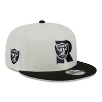 Men's New Era Cream/Black Las Vegas Raiders City Originals 9FIFTY Snapback Hat