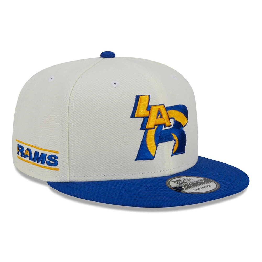 Men's New Era Cream/Royal Los Angeles Rams City Originals 9FIFTY Snapback Hat