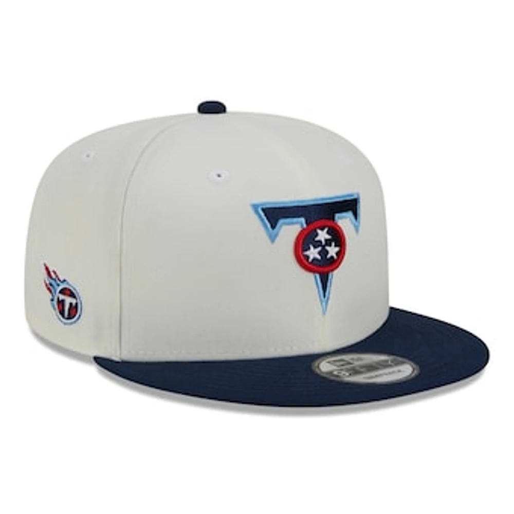 Men's New Era Cream/Navy Tennessee Titans City Originals 9FIFTY Snapback Hat